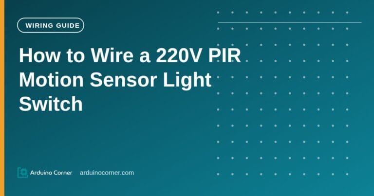 How to Wire a 220V PIR Motion Sensor Light Switch