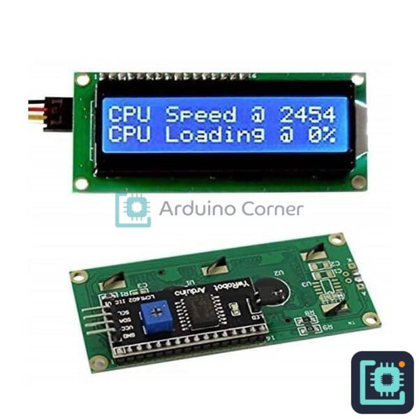 16x2 LCD Display with I2C Interface (1602 + PCF8574)