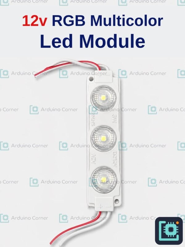 SMD 3030 LED module, 3 LED, 12V waterproof, RGB