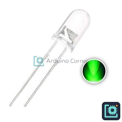5mm Green LED (Clear, Pack of 10)