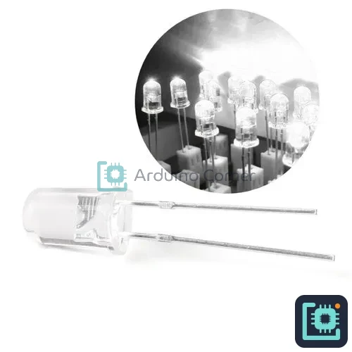 5mm White LED (Clear, Pack of 10)