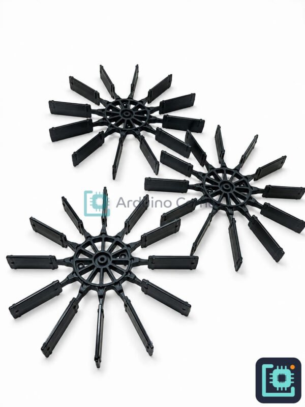 100mm Black Paddle Water Wheel for Motor & Water Projects