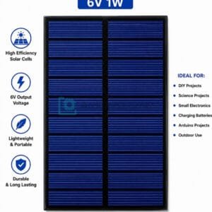 6V 1W Mini Solar Panel (Epoxy, DIY & Charging)