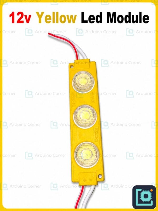 SMD 3030 LED Module — 3 LED, DC 12V, Waterproof (Warm White)