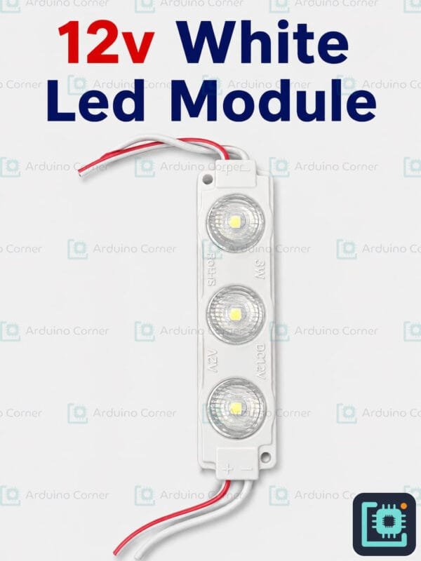 SMD 3030 LED Module — 3 LED, DC 12V, Waterproof (Cool White)