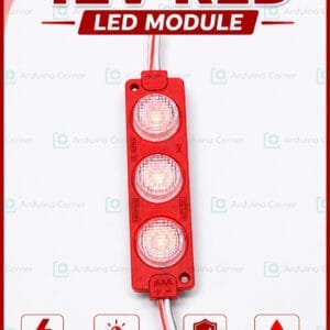 SMD 3030 LED Module — 3 LED, DC 12V, Waterproof (Red)