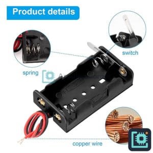 AA Battery Holder with Wires