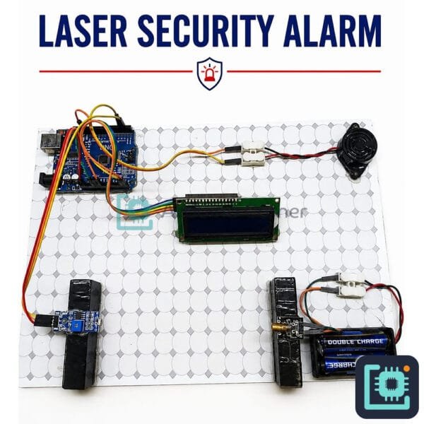 Arduino Laser Security Alarm Project — Laser Tripwire Alarm with LCD & Buzzer