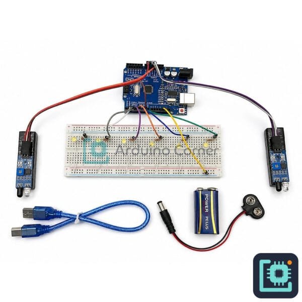 Arduino Automatic Stair Light Project — IR Sensor Step LED Lighting