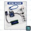 Arduino voting machine project — Arduino Uno with 16x2 LCD, push buttons and breadboard