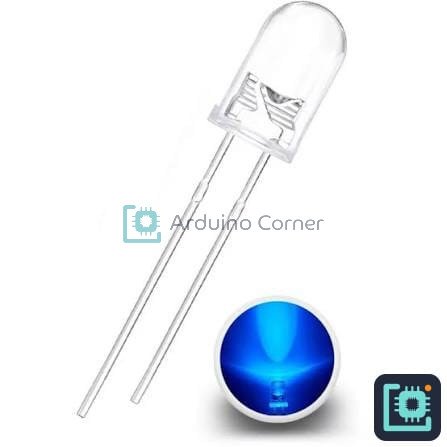 5mm Blue LED (Clear, Pack of 10)