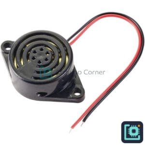 White Active Buzzer (3–24V, Continuous Tone, with Wires)