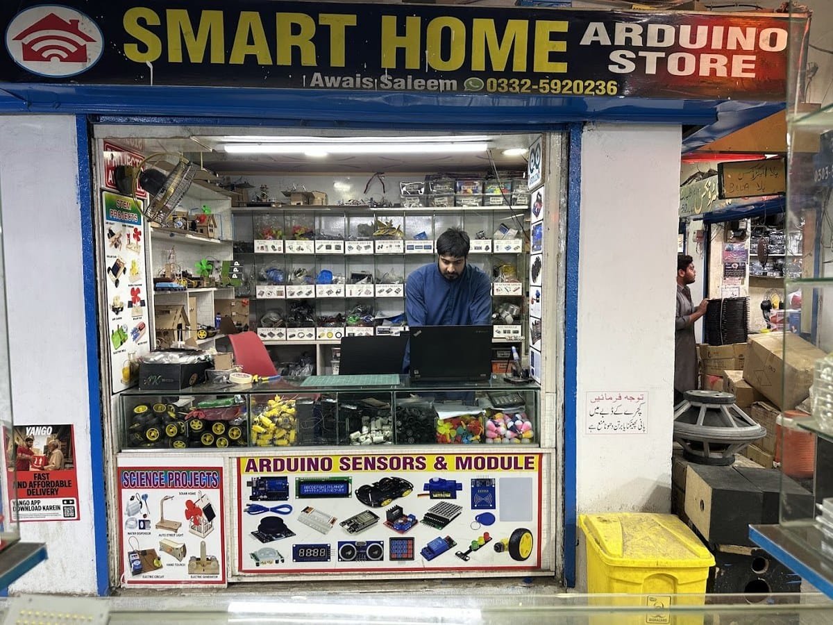 Smart Home Arduino Store shopfront on DAV College Road, Rawalpindi