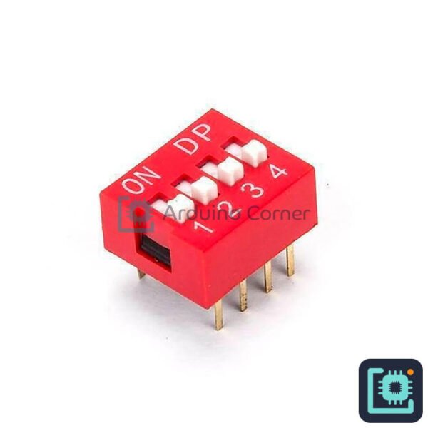 4-Way DIP Switch (SPST, PCB Mount)