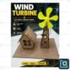 DIY wind turbine STEM project — wooden windmill model that generates power from wind