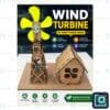 DIY wind turbine STEM project — wooden windmill model that generates power from wind