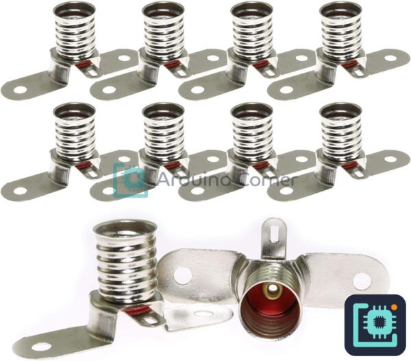 E10 Metal Bulb Holder with Mounting Bracket .