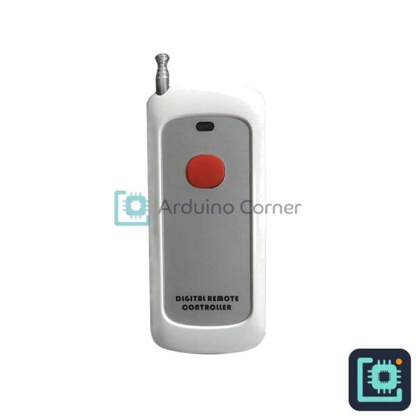 RF 433MHz 1-Button Long-Range Remote Control — Telescopic Antenna, up to 100m
