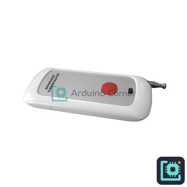 RF 433MHz 1-Button Long-Range Remote Control — Telescopic Antenna, up to 100m