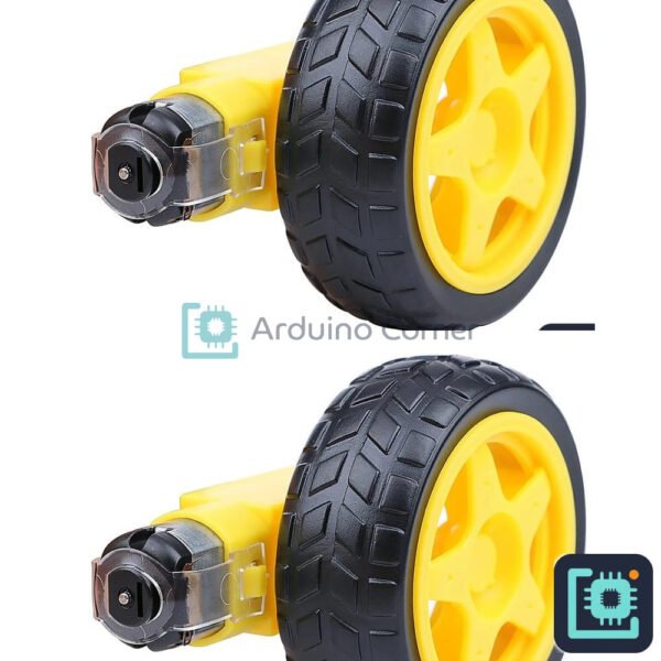tt-motor-combo-set of 2.jpg TT Yellow Gear Motor plus Wheel (DC 3–6V) — Set of 2