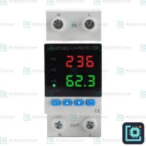 Adjustable Voltage and Current Protector 63A DIN rail
