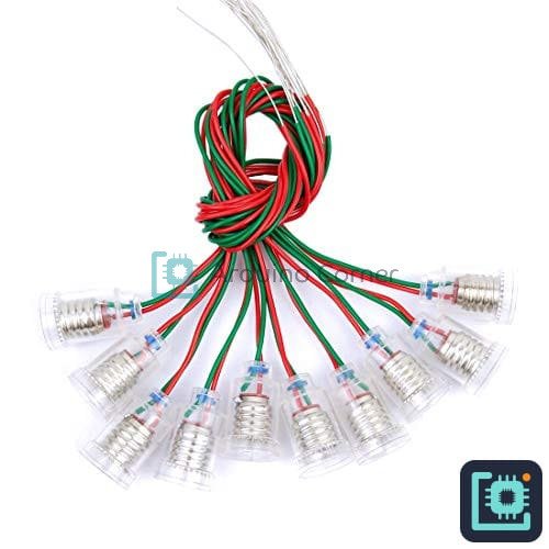 E10 Panel-Mount Bulb Holder with Wires (MES)