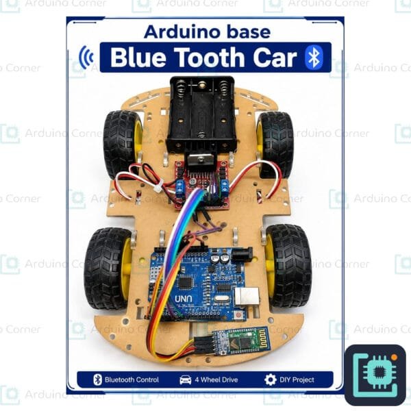 Arduino Bluetooth controlled 4WD robot car with HC-05 module and motor driver
