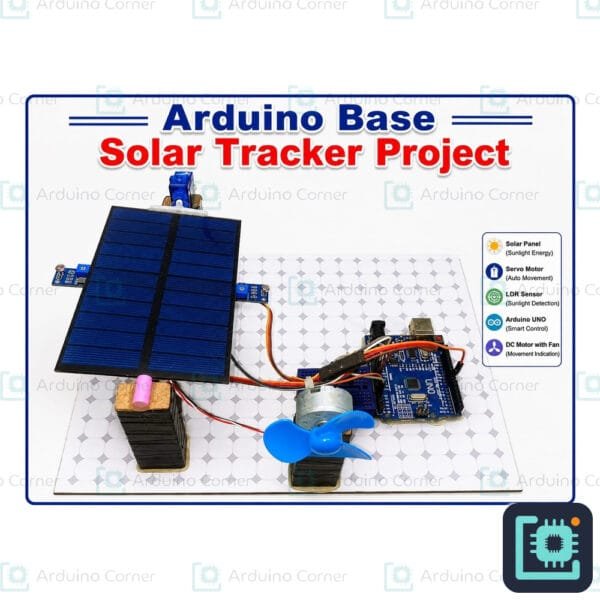 Arduino solar tracker project — solar panel that follows the sun using LDR sensors and a servo motor