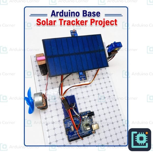 Arduino solar tracker project — solar panel that follows the sun using LDR sensors and a servo motor