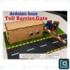 Arduino automatic toll barrier gate project — ultrasonic sensor detects a car and a servo opens the boom gate